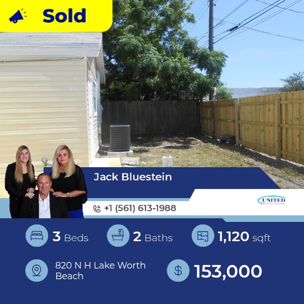 This SingleFamilyResidence at 820 North H Lake Worth Beach has just been sold