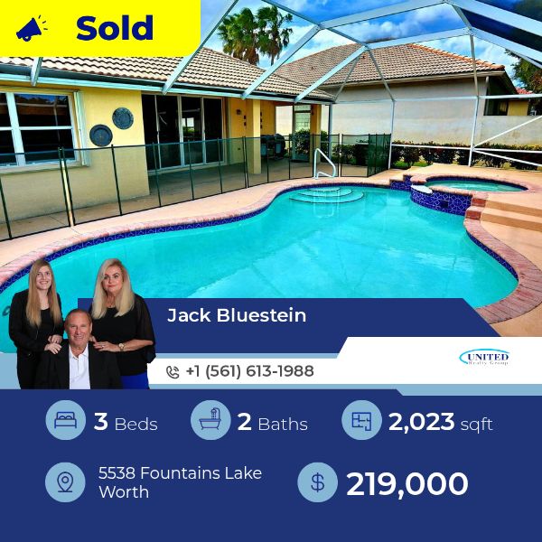 This SingleFamilyResidence at 55 38 Fountains Lake Worth has just been sold