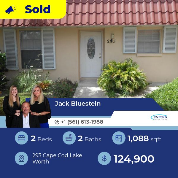 This Condominium at 293 Cape Cod Lake Worth has just been sold