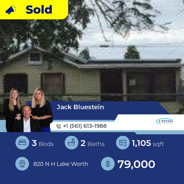 This SingleFamilyResidence at 820 North H Lake Worth has just been sold